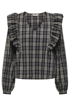 JDY dolly L/S Check Top< Bluser & Skjorter
