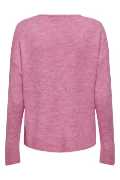 JDY elanora L/S V-Neck Pullo. Knt< Strik|Bluser & Skjorter