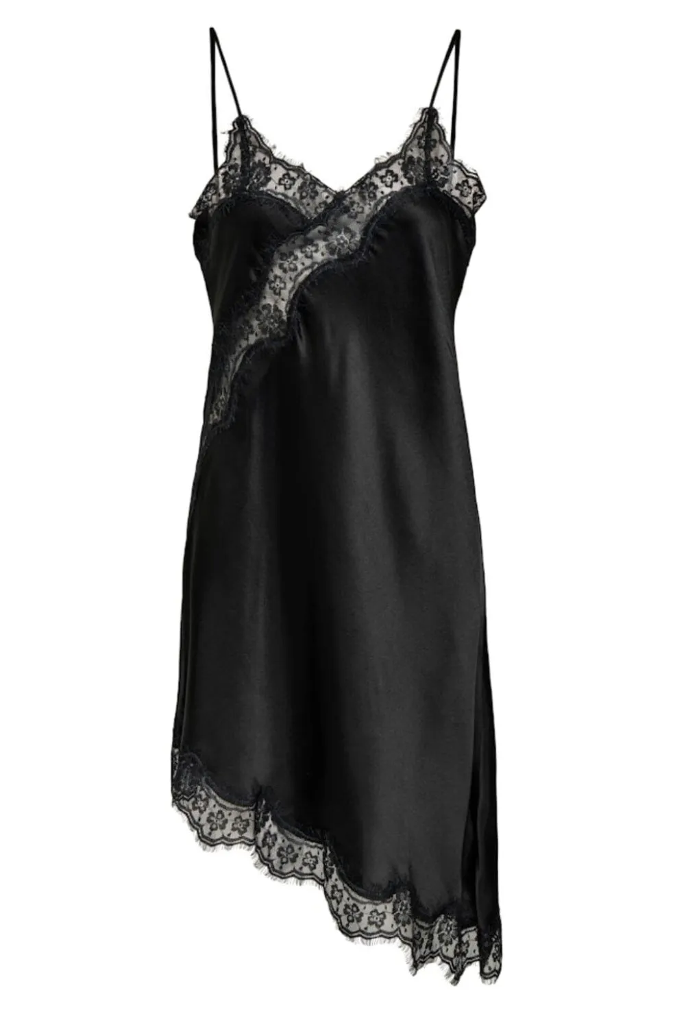 JDY fifi S/L Asym Lace Dress< Kjoler