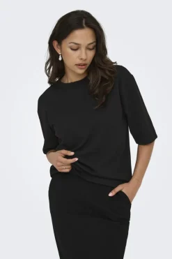 JDY geggo Ss O Neck Loose Top< Sæt 🛍️|T-Shirts & Toppe