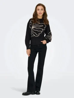 jella L/S Flower Pullover Knt*JDY Clearance