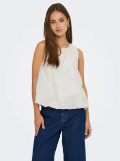JDY lucca S/L Bubblehem Top< T-Shirts & Toppe