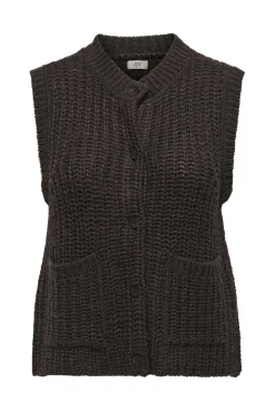 JDY mabel S/L O-Neck Button Vest Knt< Veste