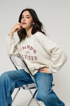 JDY mesa L/S O-Neck Emb Sweat< Sweatsæt & Comfy Wear|Bluser & Skjorter