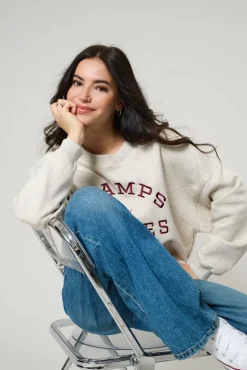 JDY mesa L/S O-Neck Emb Sweat< Sweatsæt & Comfy Wear|Bluser & Skjorter