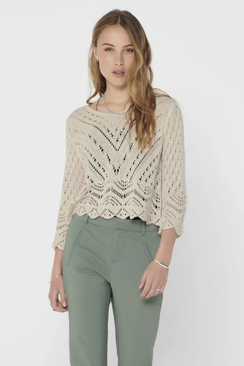 new Sun 3/4 Cropped Pullover Knt*JDY Discount