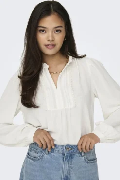 JDY rachel Life L/S Pintuck Top< T-Shirts & Toppe