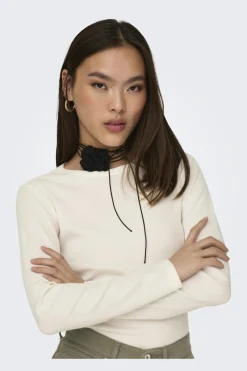 JDY solar L/S O Neck Top Dia< Bluser & Skjorter