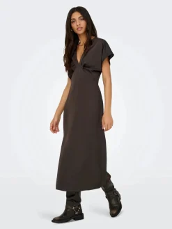 JDY urba S/S Midi Satin Dress< Kjoler