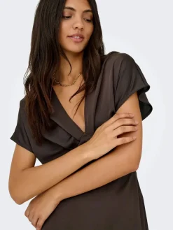 JDY urba S/S Midi Satin Dress< Kjoler