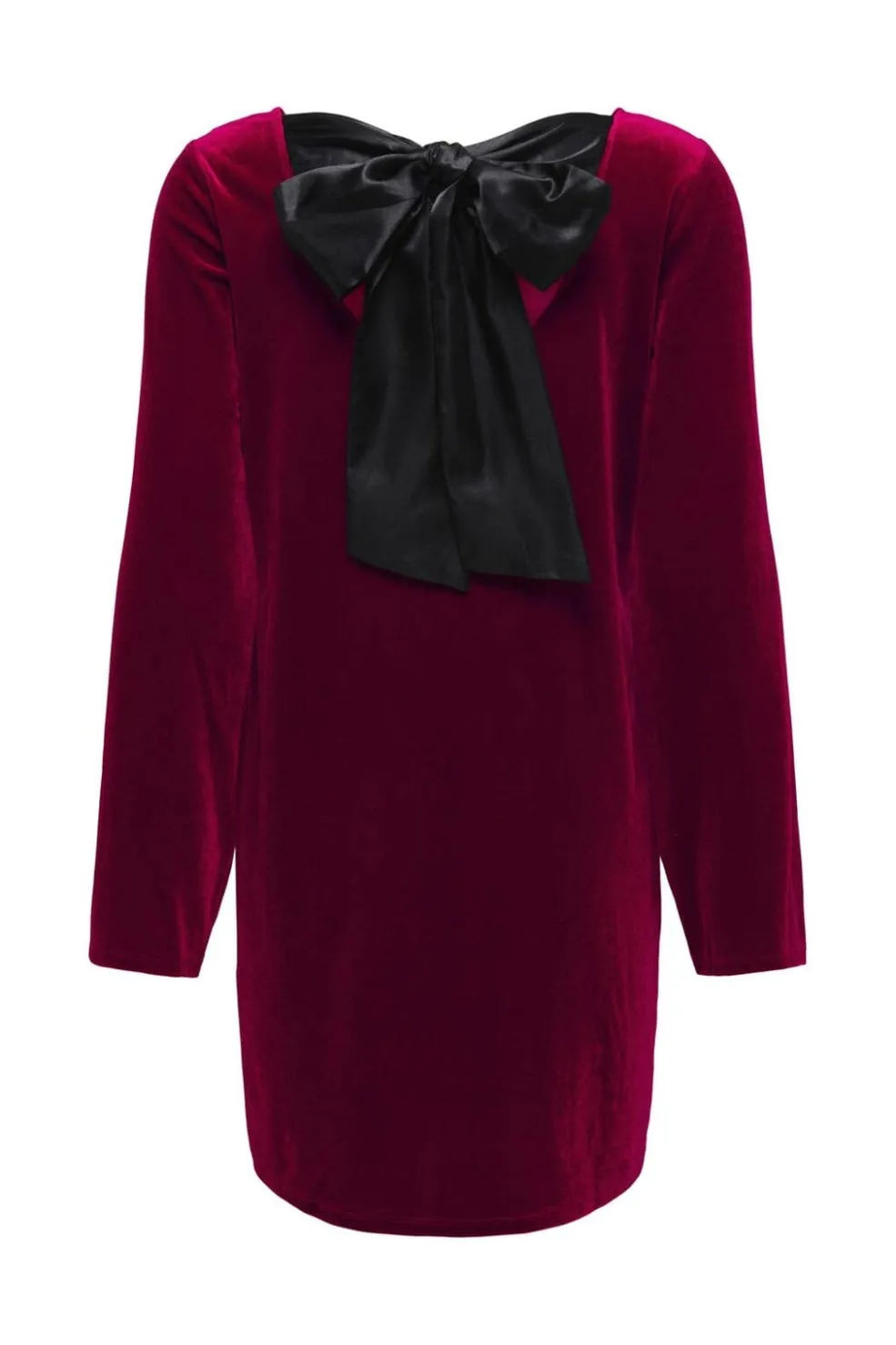 JDY victory L/S Velvet Bow Dress< Kjoler