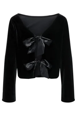 JDY victory L/S Velvet Bow Top< Bluser & Skjorter