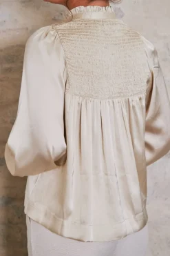 Neo Noir Jill Smooth Satin Blouse< Bluser & Skjorter|Ammevenligt Tøj