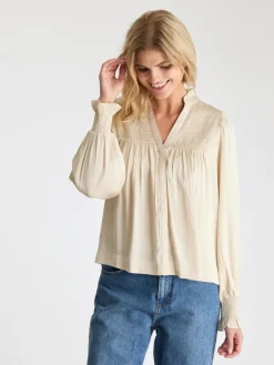 Neo Noir Jill Smooth Satin Blouse< Bluser & Skjorter|Ammevenligt Tøj