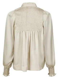 Neo Noir Jill Smooth Satin Blouse< Bluser & Skjorter|Ammevenligt Tøj