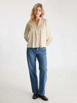 Neo Noir Jill Smooth Satin Blouse< Bluser & Skjorter|Ammevenligt Tøj