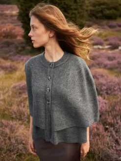 Neo Noir Josei Double Knit Cape 165798< Strik|Bluser & Skjorter