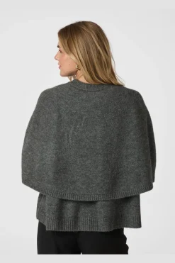Neo Noir Josei Double Knit Cape 165798< Strik|Bluser & Skjorter