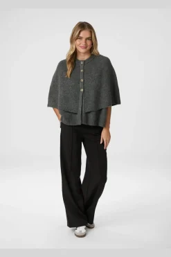 Neo Noir Josei Double Knit Cape 165798< Strik|Bluser & Skjorter