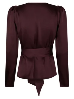 Valentin Studio Josie Blouse Heavy Satin< Sæt 🛍️|Bluser & Skjorter
