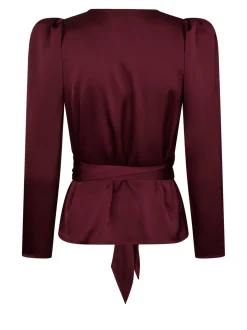 Josie Solid Satin Blouse 167298*Valentin Studio