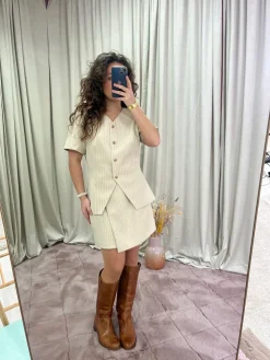 Jules Pinstriped Blouse 164812*Neo Noir Outlet