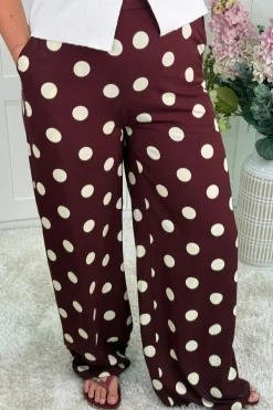 A-bee Juliana Wide Dot Pants< Bukser, Jeans & Leggings