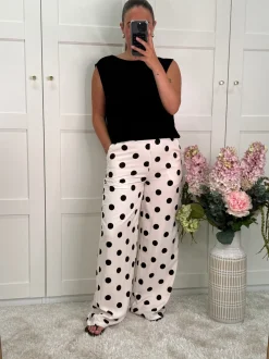 Juliana Wide Dot Pants*A-bee Outlet