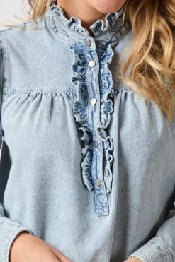 Justine Denim Shirt 161903*Neo Noir Discount