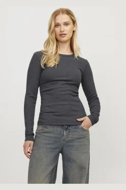 Jjxx Jxfreya Str Ls Rib Tee< Bluser & Skjorter