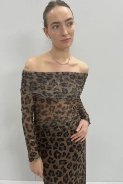 Jxminna Mesh Ls Off Shoulder Top*Jjxx Hot