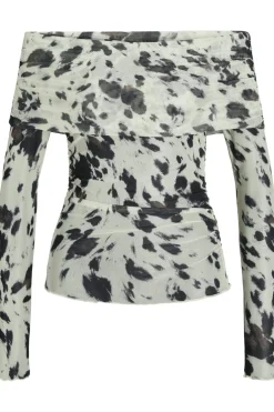 Jjxx Jxminna Mesh Ls Off Shoulder Top 12270935< T-Shirts & Toppe