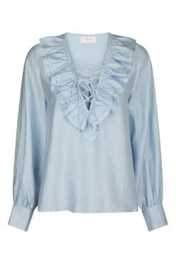 Katarina Crepe Ruffle Blouse 166497*Neo Noir Best