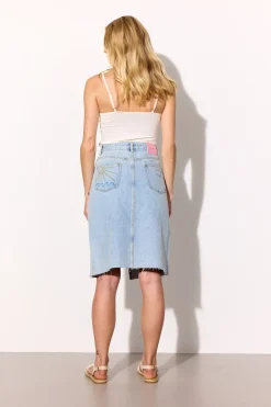 Hunkøn Kenna Denim Skirt 26021< Nederdele