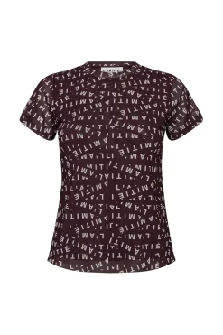 Haute L'Amitié L'Amitié Mesh Logo Tee HL10127< T-Shirts & Toppe