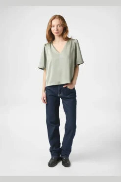 Largo Heavy Sateen Blouse 160108*Neo Noir Online