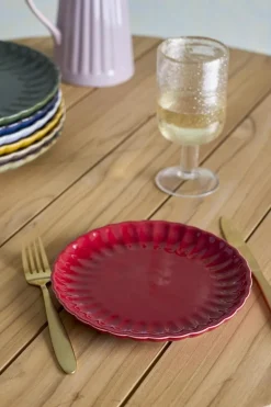 Latina Tallerken, Rød, Stentøj 82061930*Bloomingville New