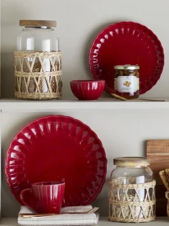 Latina Tallerken, Rød, Stentøj 82061930*Bloomingville New