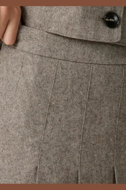 Neo Noir Laurina Herringbone Skirt 165879< Sæt 🛍️|Nederdele