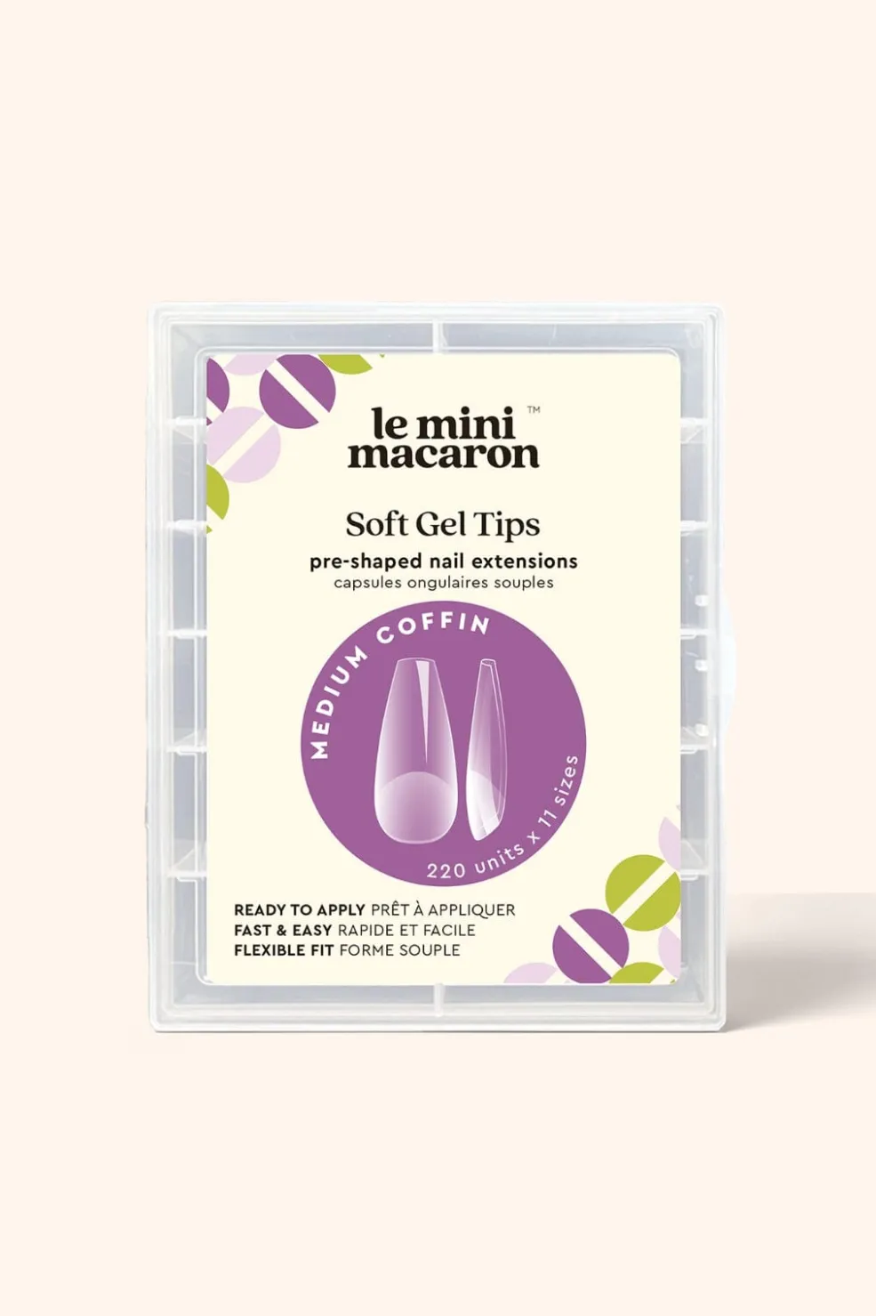 Le Mini Macaron Le Gel Nail Tips (220 Stk) GNT004< Negle Ting