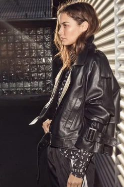 Haute L'Amitié Leather Trench Jacket HL10165< Overtøj & Jakker