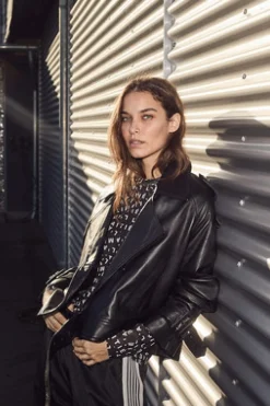 Haute L'Amitié Leather Trench Jacket HL10165< Overtøj & Jakker