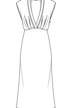 Haute L'Amitié L'Egance Drape Dress HL10041< Kjoler