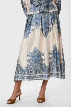 Neo Noir Lenni Paisley Border Skirt 166205< Nederdele