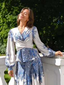 Neo Noir Lenni Paisley Border Skirt 166205< Nederdele