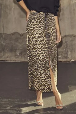 Co´Couture Leocc Denim Slit Skirt 34110< Nederdele