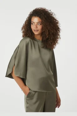 Neo Noir Liora Heavy Sateen Blouse 165567< Bluser & Skjorter