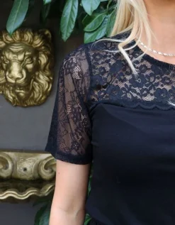 Liberte Lisa Ss Lace Blouse 2 22276< Bluser & Skjorter