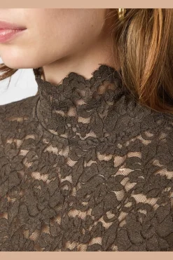 Liza Laceflower Blouse 161473*Neo Noir Outlet