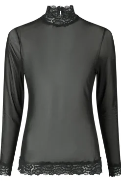 Neo Noir Liza Mesh Lace Blouse 164281< Bluser & Skjorter